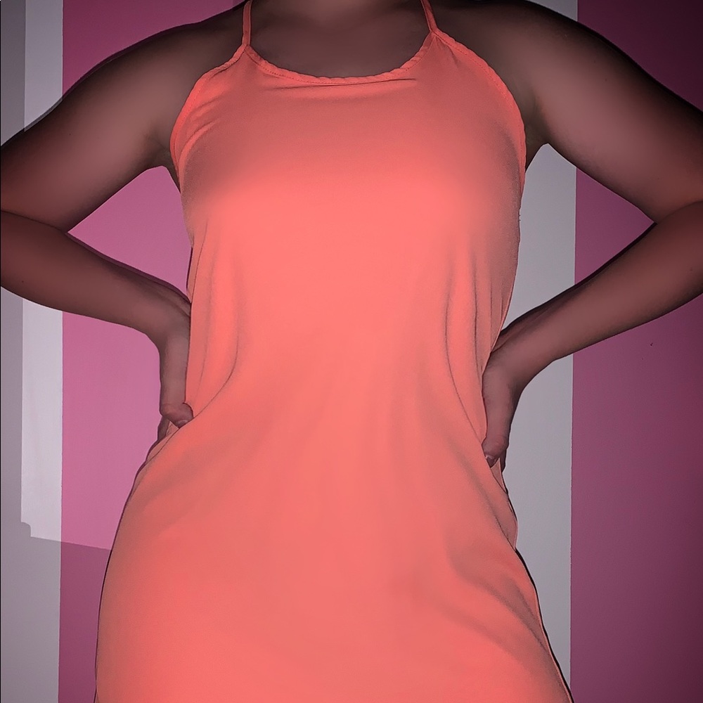 Peach summer dress